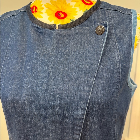 Tory Burch Blue Denim Sleeveless Dress, Size M - Picture 4 of 16